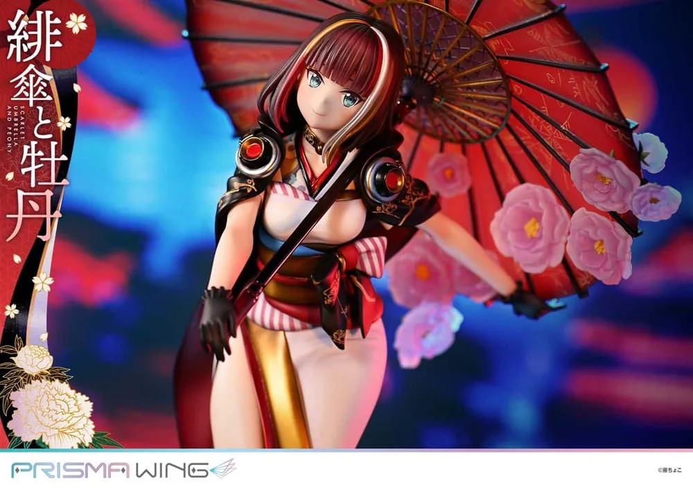 Fuzichoco PVC Statue – Scarlet Umbrella and Peony 1/7 Scale 28 cm 19
