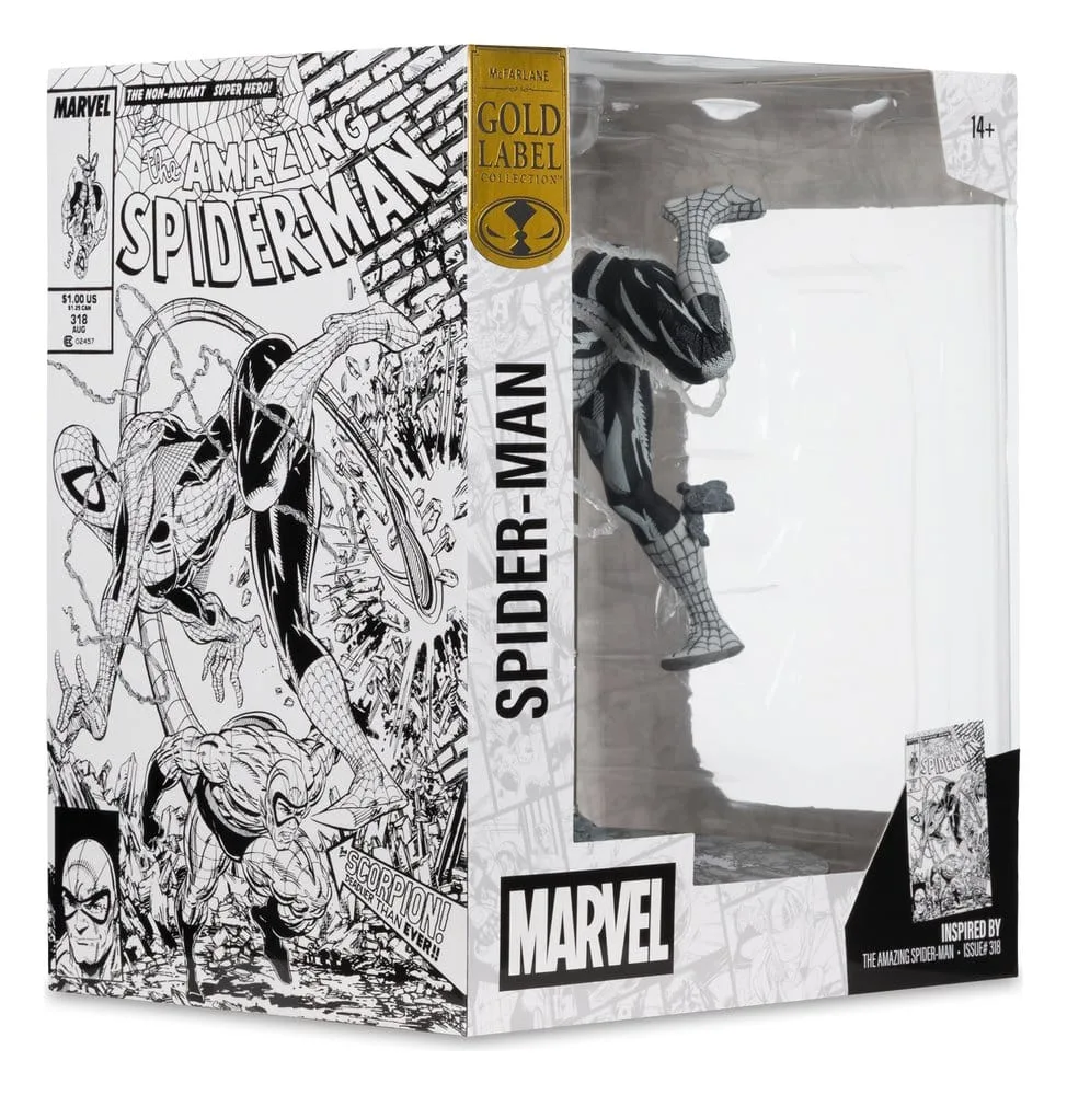 Marvel PVC Statue – Spider-Man Line Art Gold Label 17.2 cm 9