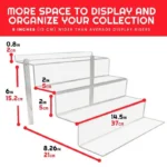 Evoretro Shelf Risers – RS6 Acrylic 2-Pack 37 cm 3