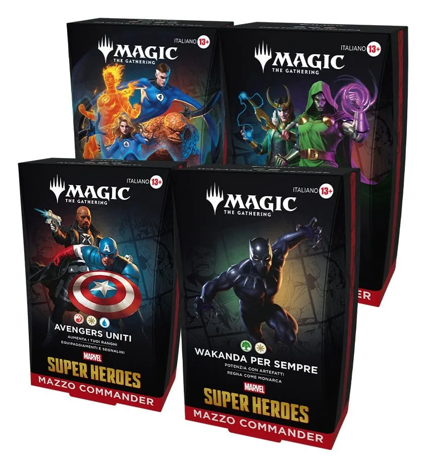 Magic the Gathering Marvel Commander Decks – Italian Case of 4