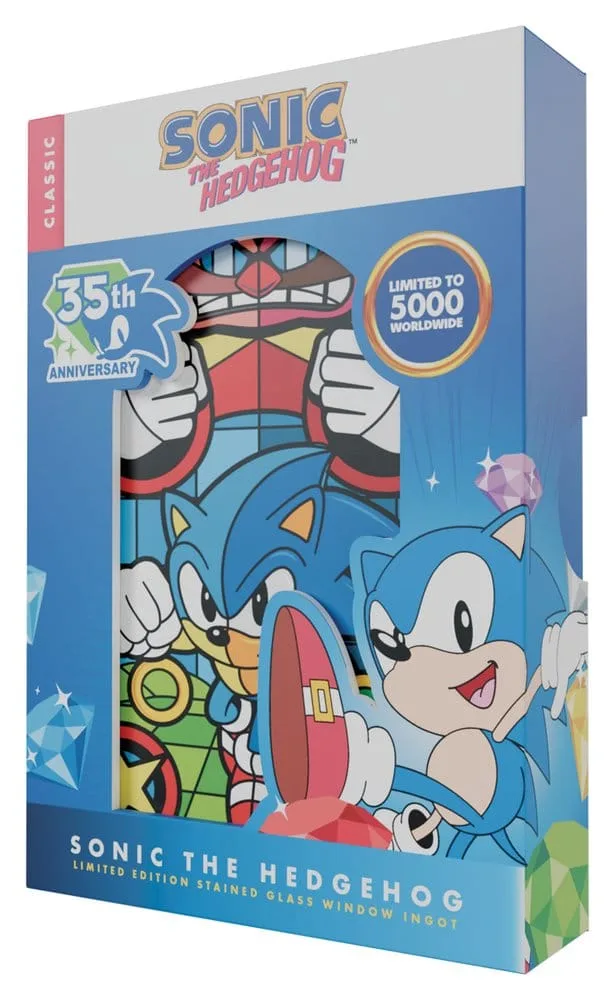 Sonic the Hedgehog Ingot – Stained Glass Style 10 x 6 cm 3