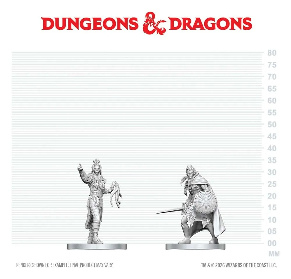 D&D Mini Figures – Drow Elite Warrior & Priestess of Lolth 13 cm 2