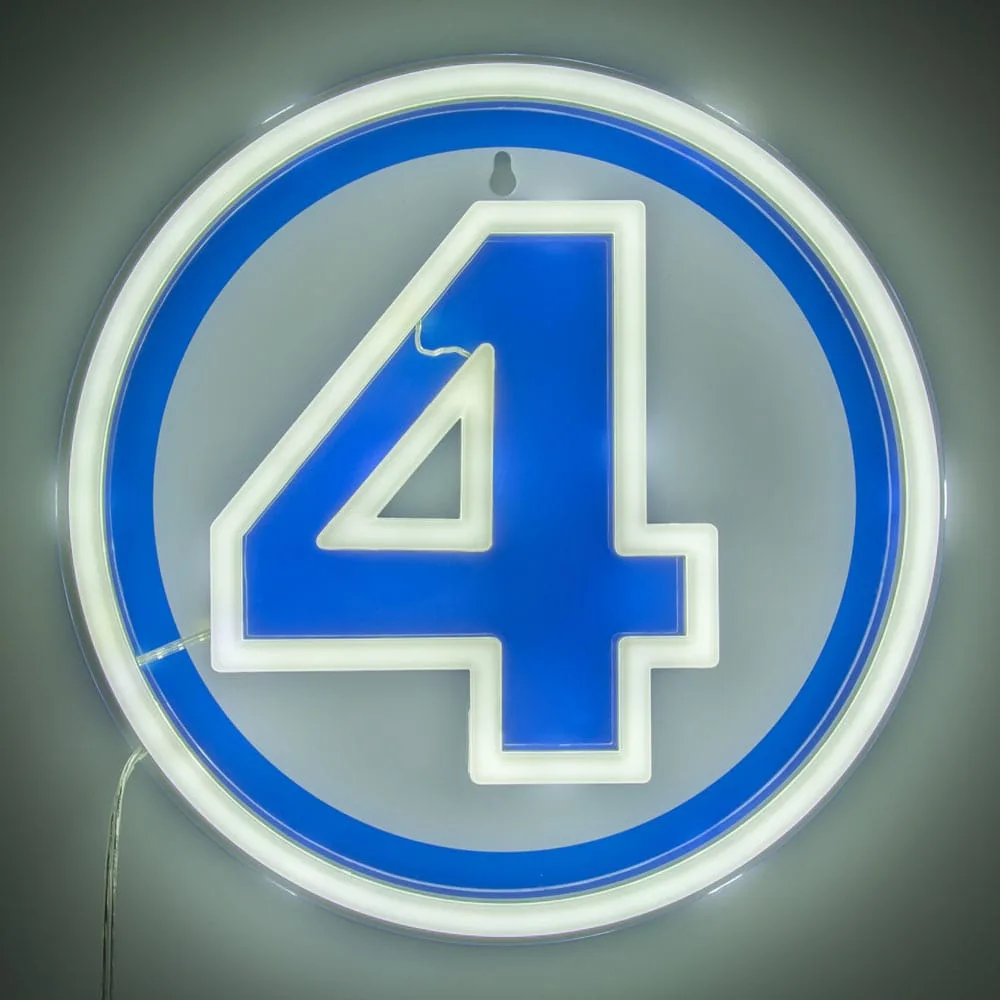 Fantastic Four LED-wandlamp – Logo in neonstijl 24 cm 6