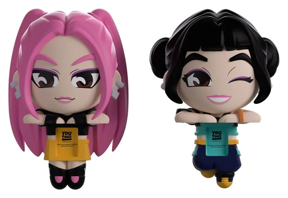 KPop Demon Hunters Vinyl Figures – Mira & Zoey Monitor Buddiez 6 cm