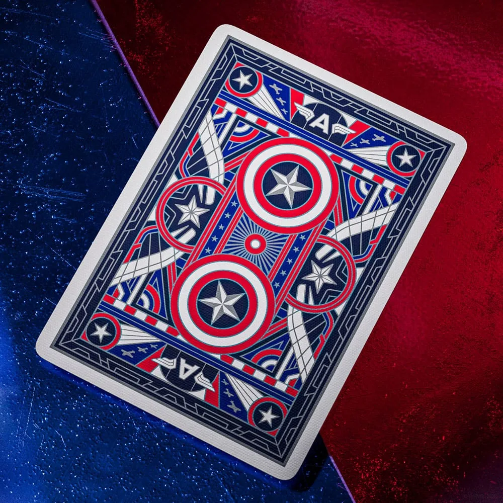 Captain America Playing Cards – Patriotic Design 3