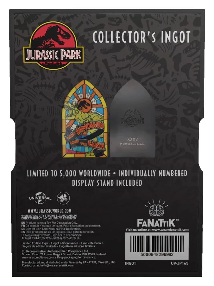 Jurassic Park Metal Ingot – Stained Glass Style 11 cm 4