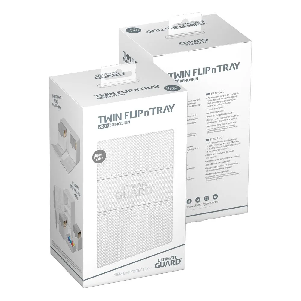 Ultimate Guard Deck Box – White Twin Flip’n’Tray 200+ Xenoskin 8
