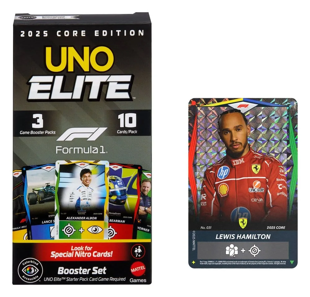 Formula 1 Card Game Expansion – UNO Elite F1 Booster Set 9