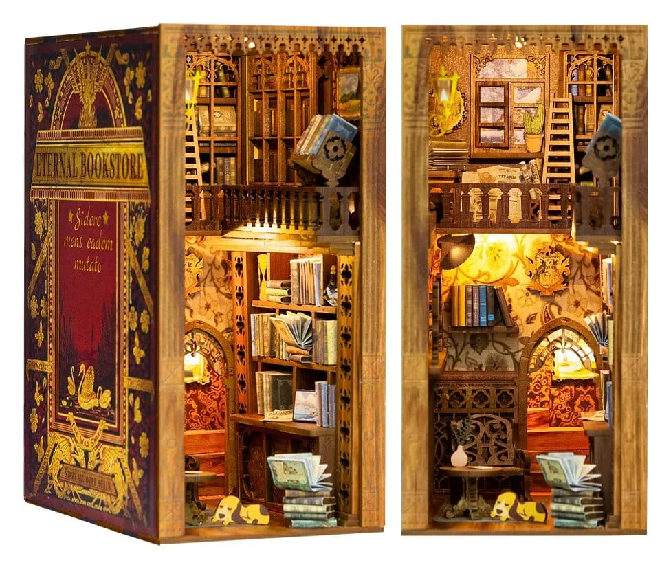 Book Nook Model Kit – CuteBee Eternal Bookstore 23 x 11 cm 21