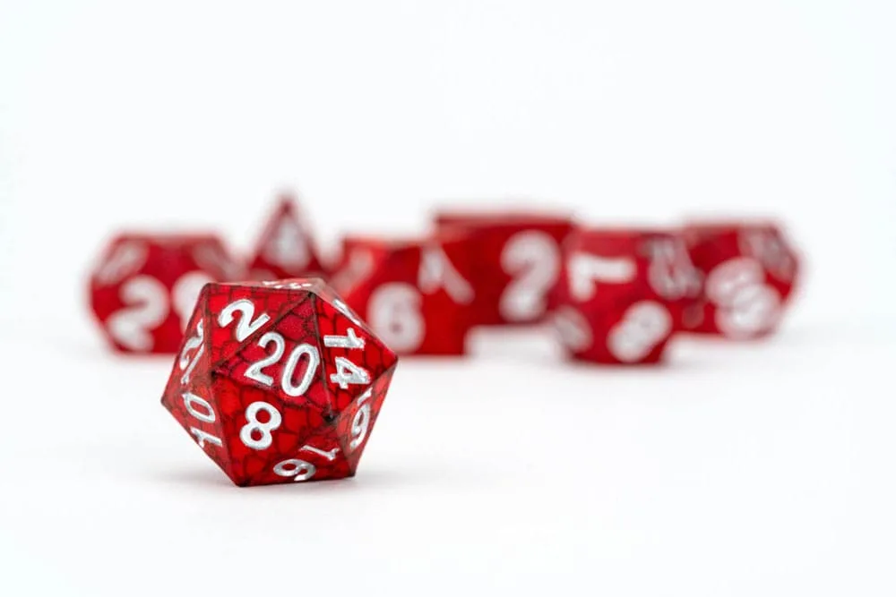 Dragon Storm Dice Set – Red Dragon Scales 16 mm 3