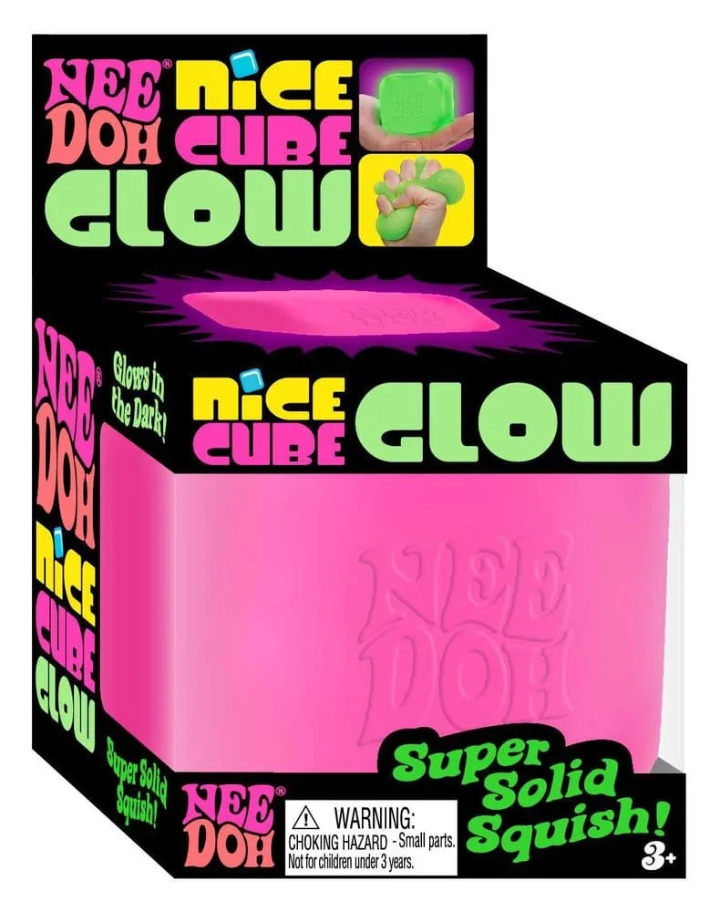 NeeDoh Knijpspeelgoed – Nice Cube Glow 12 stuks 5 cm 5