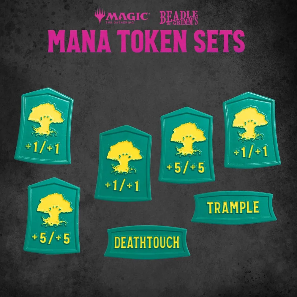 Magic the Gathering Dice and Token Pack – Green Mana 6