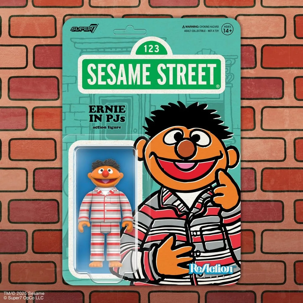 Sesame Street Action Figure – Ernie in Pajamas ReAction 10 cm 4