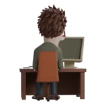 Coraline Vinyl Figure – Father at Computer 12 cm 3