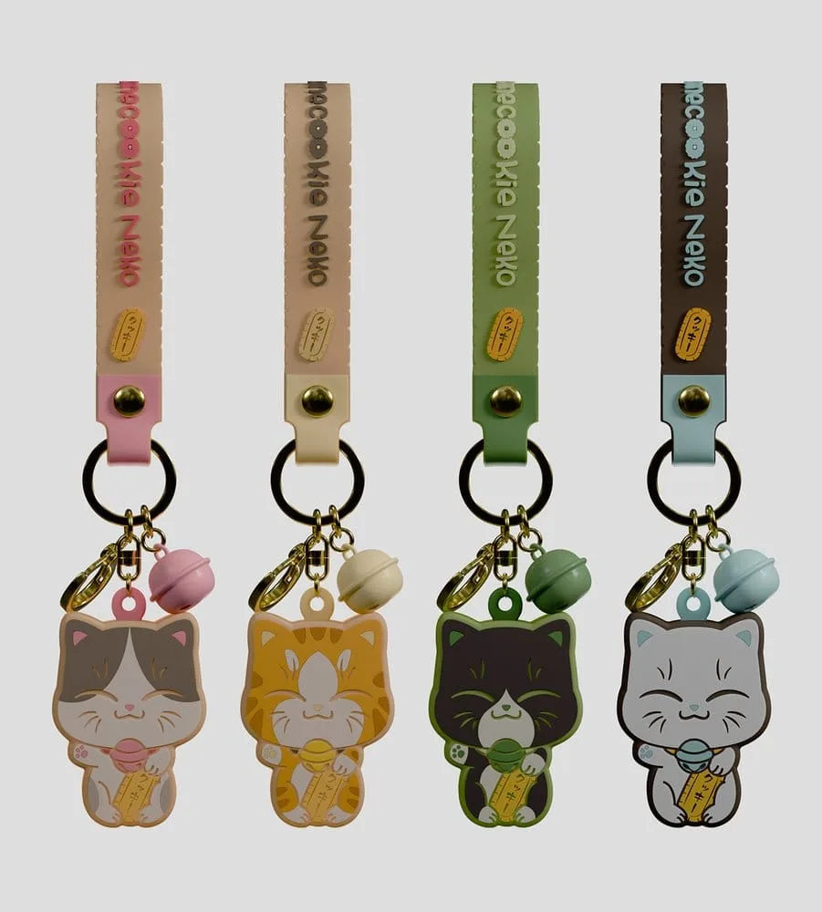 Manecookie Neko Keychain – S1 Blind Box Display of 8 13 cm