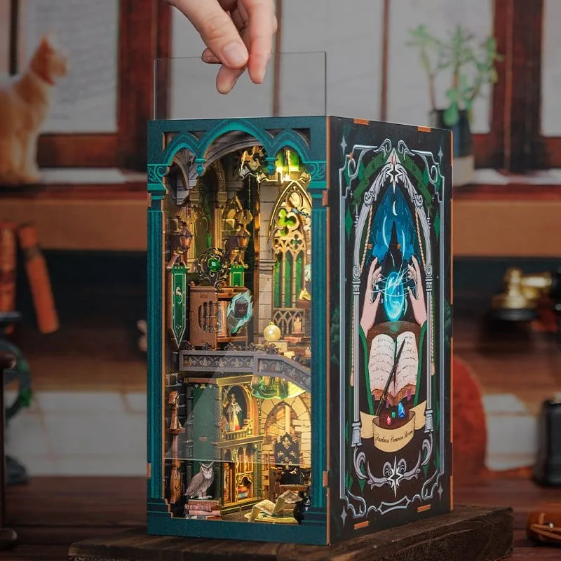 Darkness Common Room Book Nook – CuteBee Wooden Kit 23 x 11 cm 5