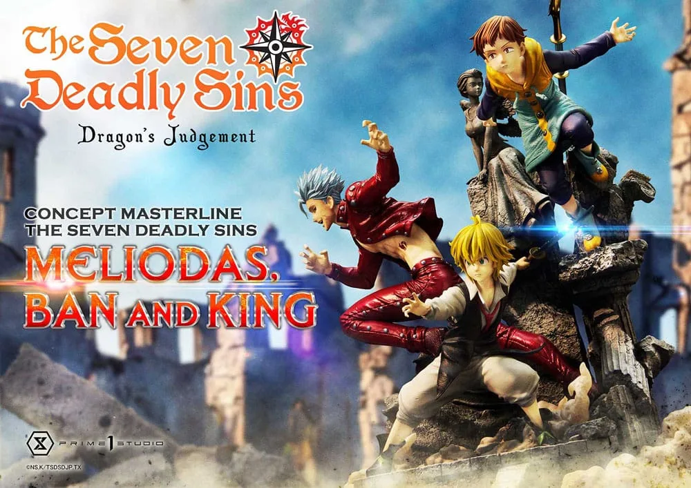 Seven Deadly Sins Statue – Meliodas, Ban and King 55 cm 16