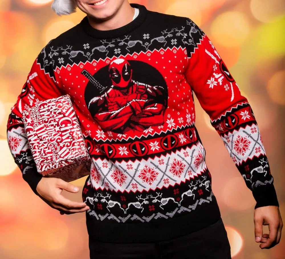 Deadpool Christmas Sweater – Knitted Unisex XL