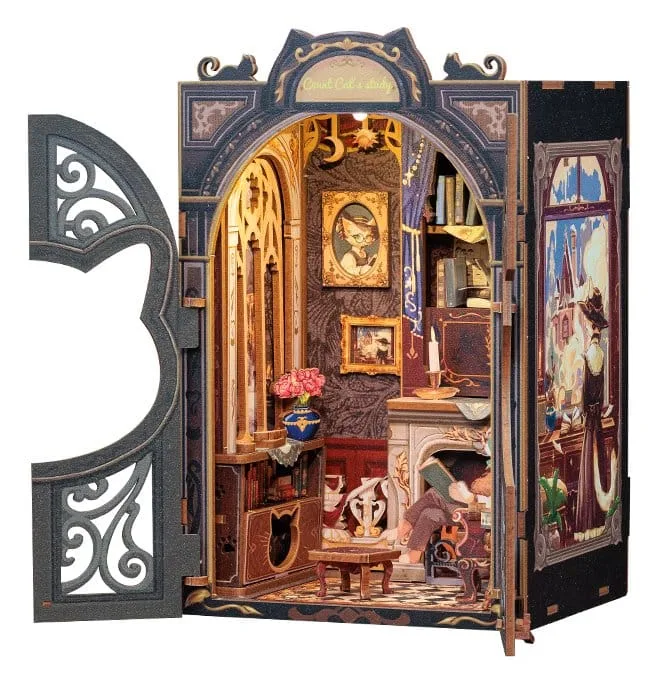 CuteBee Book Nook – Count Cat’s Study 17 x 12 cm 12