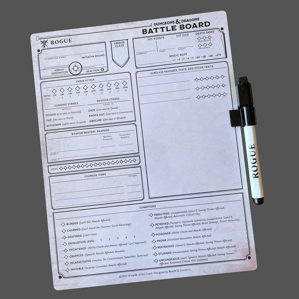 Dungeons & Dragons Battle Board – Rogue 2