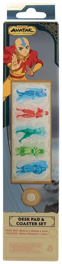 Avatar The Last Airbender Desk Pad & Coaster Set – Elements 4
