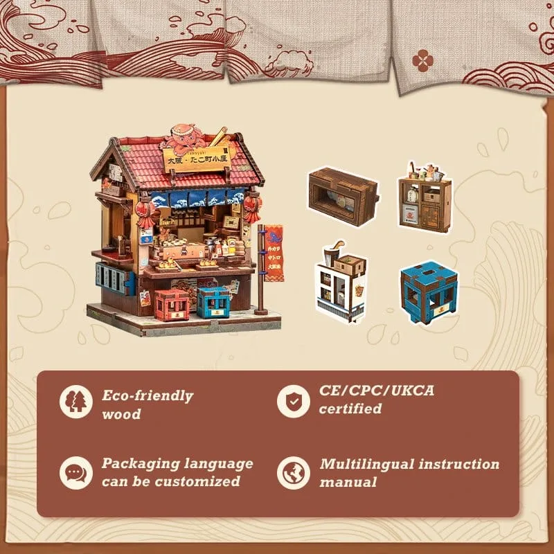 CuteBee Miniaturhaus-Bausatz – Osaka Takoyaki 12 x 9 cm 3