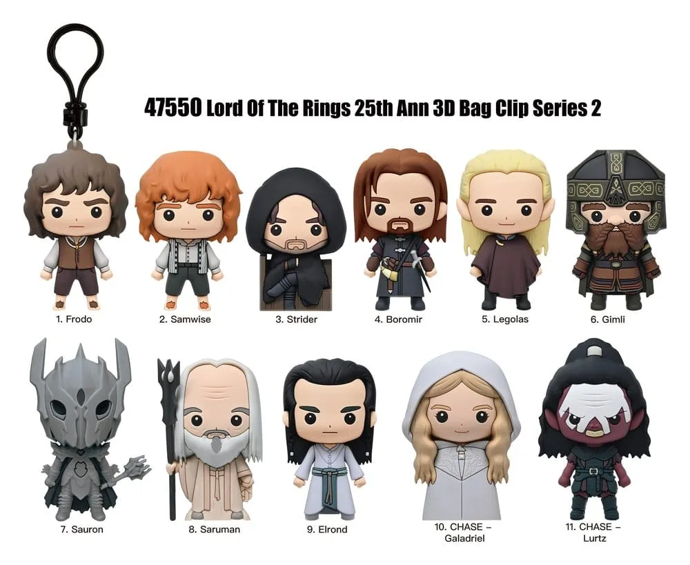 Lord of the Rings Bag Clips – Series 2 Display of 24 2
