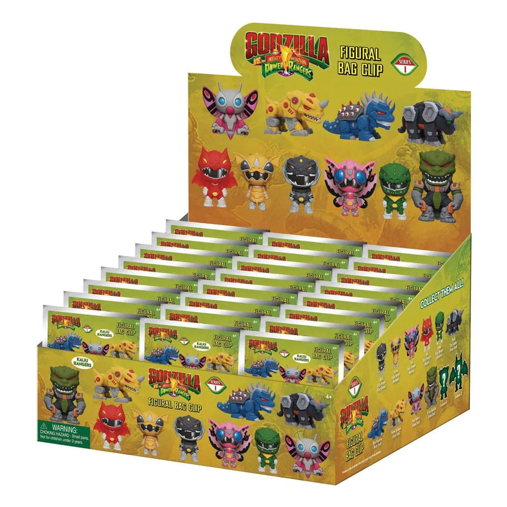 Godzilla vs. Power Rangers Bag Clips – Series 1 Display of 24