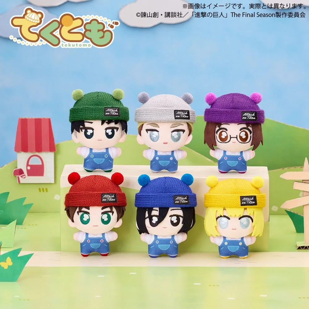 Attack on Titan Plush Keychains – Tekutomo Blind Box Display of 6 3