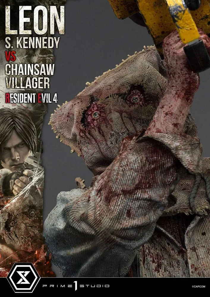Resident Evil 4 Statue – Leon vs. Chainsaw Villager 76 cm 24
