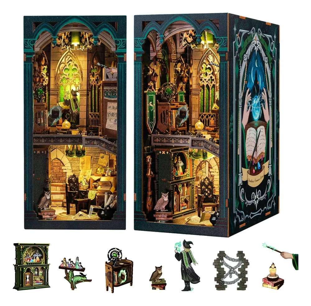 Darkness Common Room Book Nook – CuteBee Wooden Kit 23 x 11 cm 13