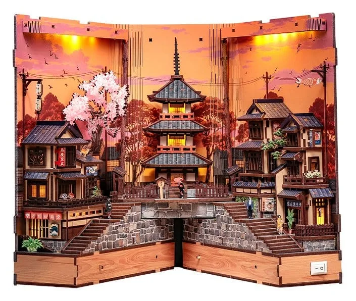 Twilight Sakura Path Book Nook – CuteBee Holzbausatz 23 x 12 cm 7