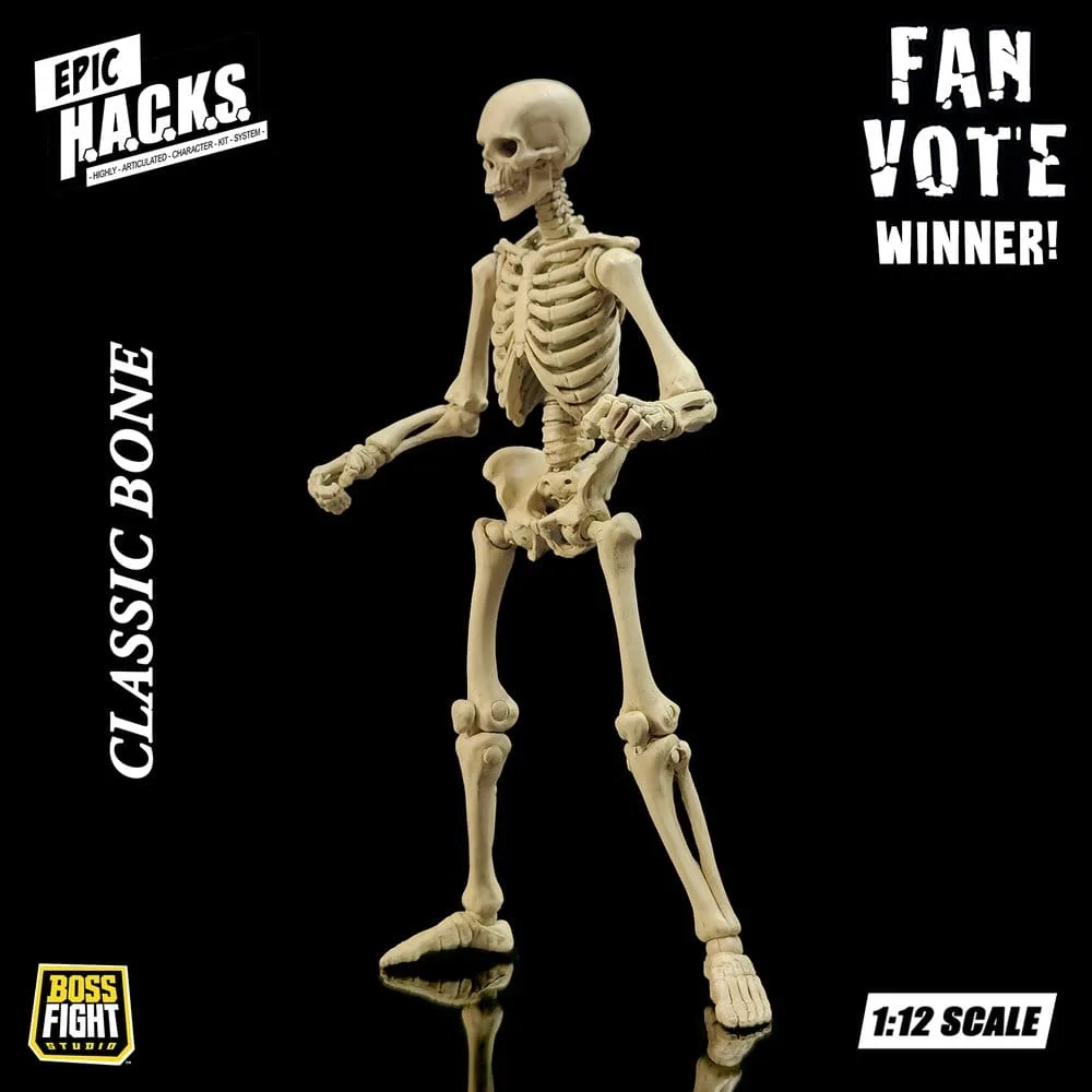 Epic H.A.C.K.S. Action Figure – Skeleton Blank Classic Bone 1/12 5