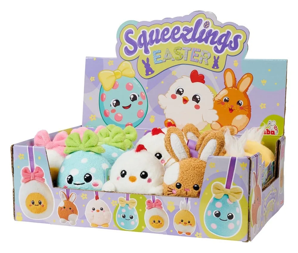 Squeezlings Plush Figures – Easter Assortment Display of 20