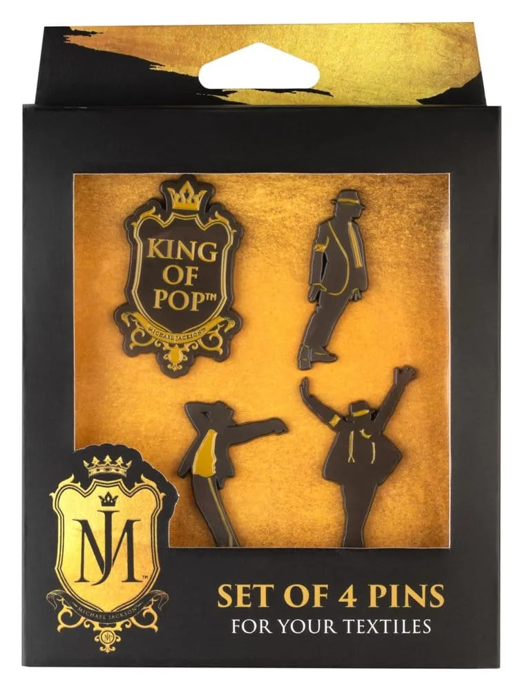 Michael Jackson Pin Badges – 4-Piece Enamel Set 5 x 5 cm 2