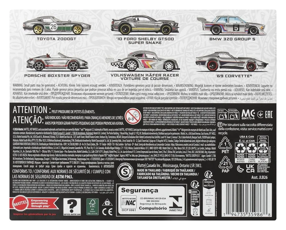 Hot Wheels modelauto's – Silver Series ZAMAC 6 stuks 1:64 9