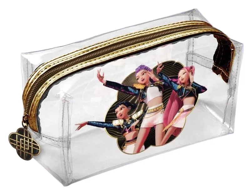 KPop Demon Hunters Pencil Case – Golden Transparent 6-Piece Display