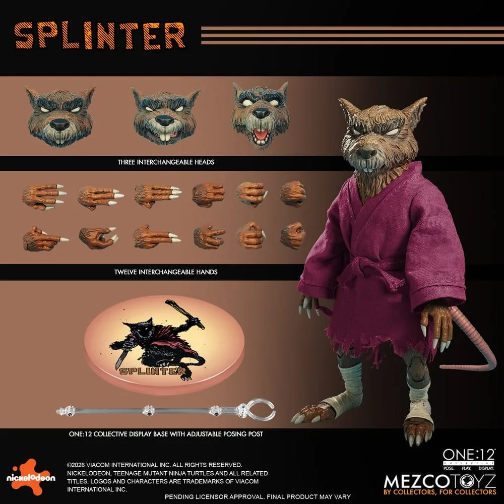 TMNT Action Figure – One:12 Collective Splinter 17 cm 14