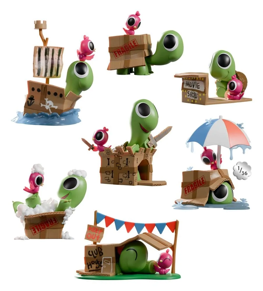 Box Turtle and Bird Mini Figures – Series 1 Blind Box Display 6 x 9 cm