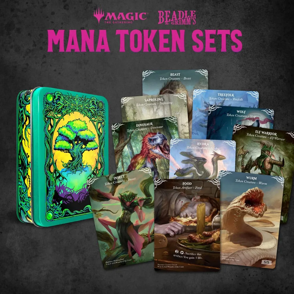 Magic the Gathering Dice and Token Pack – Green Mana 3