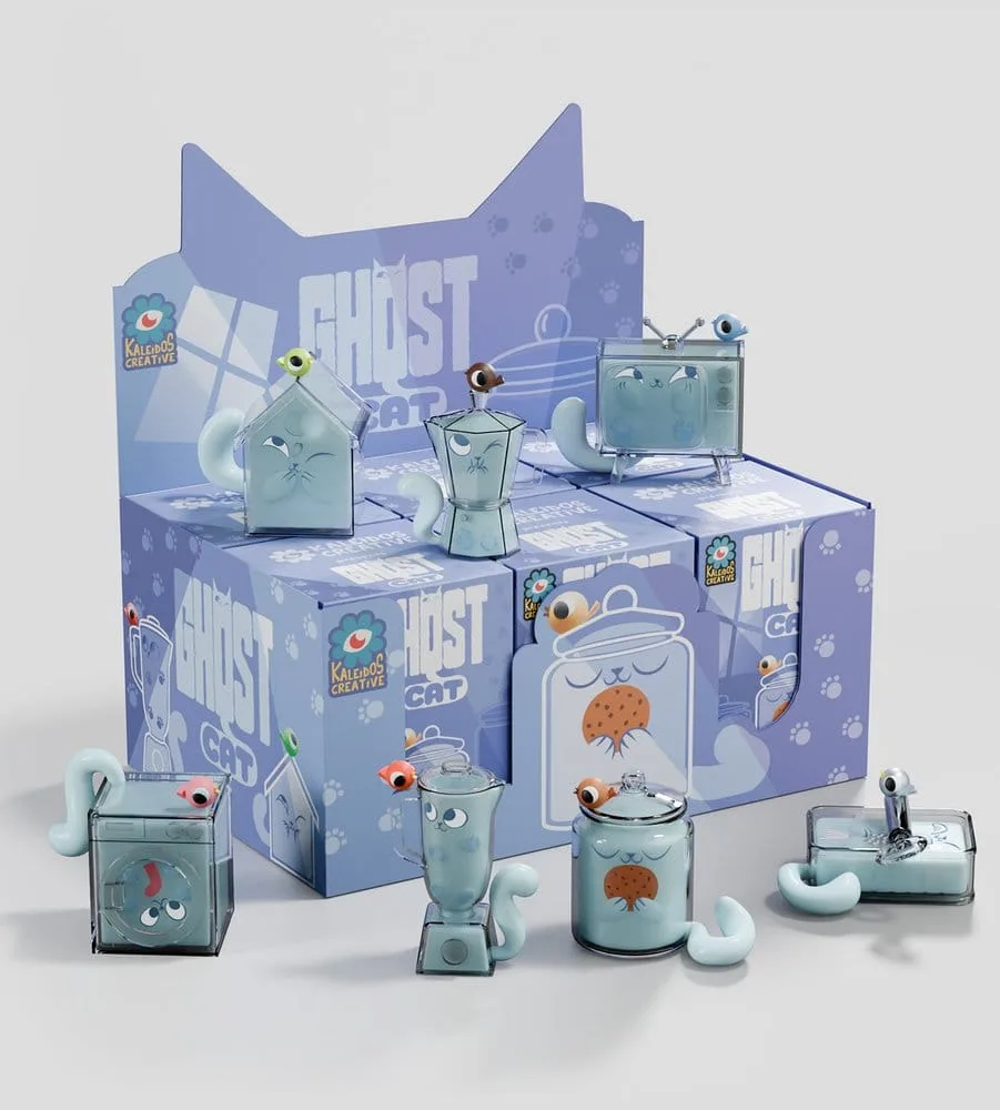 Ghost Cat Mini Figures – Series 1 Blind Box Display of 6 6 cm 8