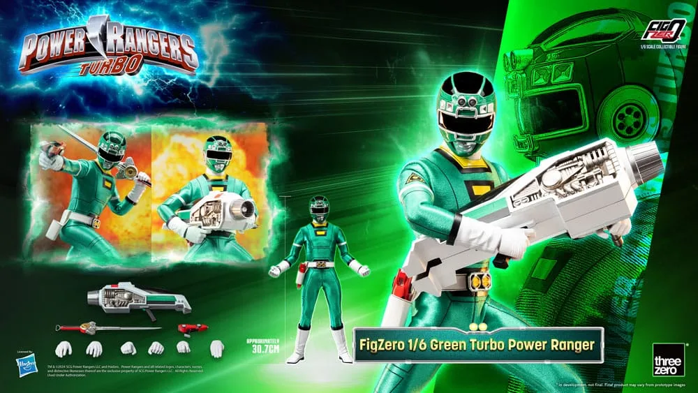 Power Rangers Turbo Actionfigur – Green Ranger FigZero 30,7 cm 8