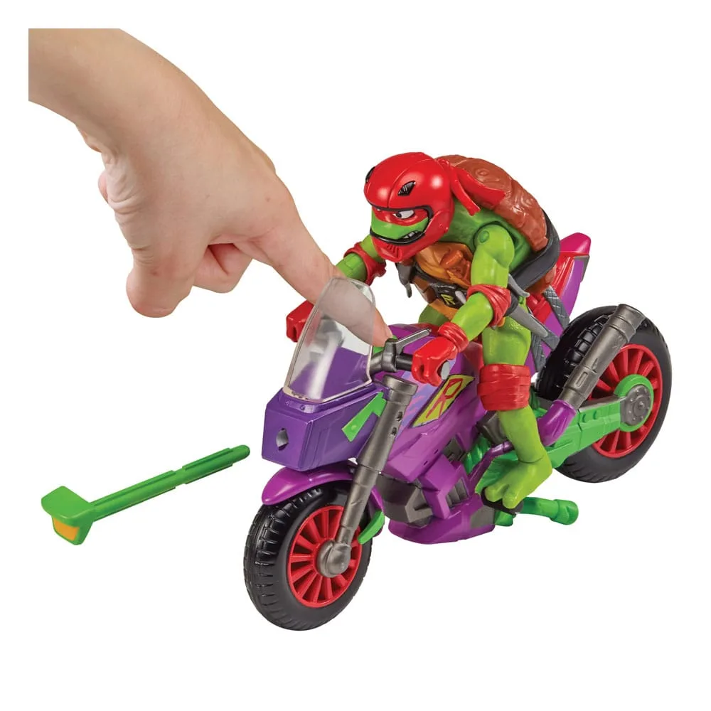 TMNT Figure with Vehicle – Raphael & Purple Dragon 12 cm 3