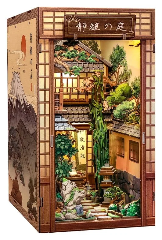 Serene Courtyard Book Nook – CuteBee Holzbausatz 22 x 12 cm 8