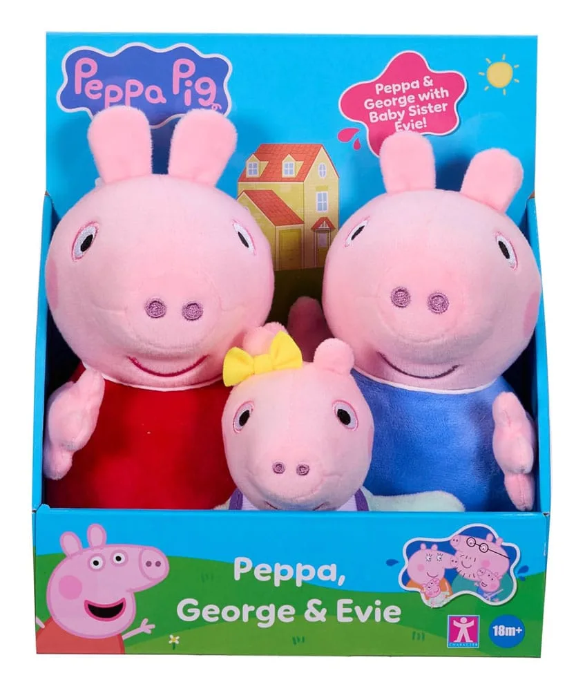 Peppa Pig Plush Set – Peppa George and Evie 3-Pack
