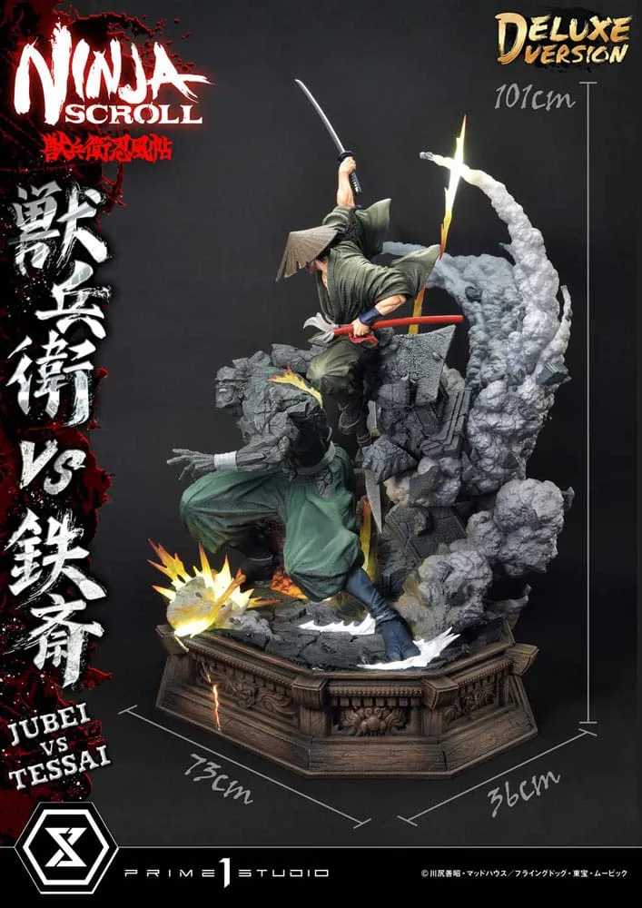 Ninja Scroll Statue – Jubei vs Tessai Deluxe 101 cm 5