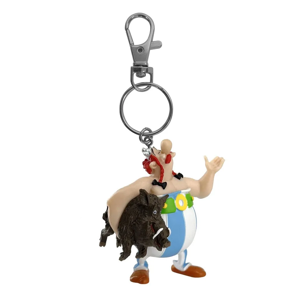 Asterix Keychain – Obelix Carrying a Boar 14 cm