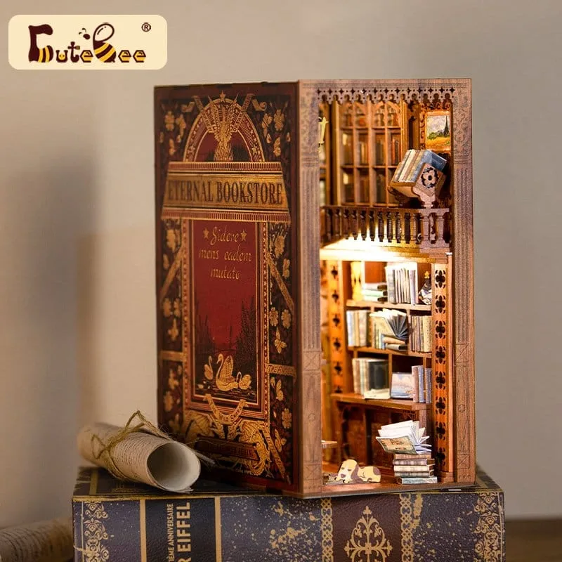 Book Nook Model Kit – CuteBee Eternal Bookstore 23 x 11 cm 3