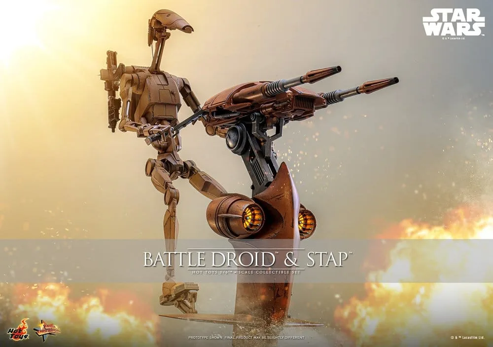 Star Wars Action Figure Set – Battle Droid and STAP 1/6 32 cm 2