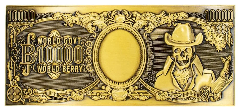 One Piece Metal Banknote Replica – 10,000 World Berry 6 x 15 cm